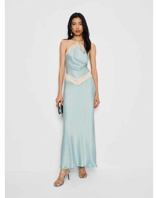 Reformation Jillian Silk Dress 10 in Blue | Lyst