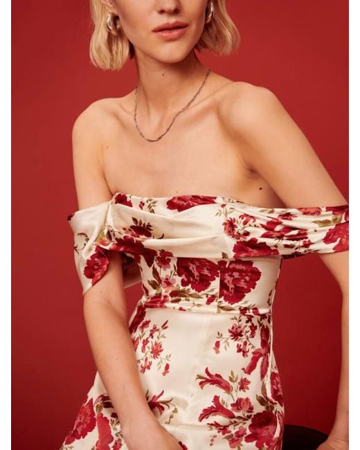 lanelle silk dress Silk Reformation Red Mini Dress Reformation Lanelle Red Silk Mini Dress By Reformation Pickle