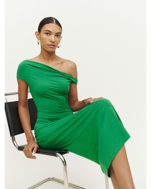 Reformation Jamen Knit Dress in Green Lyst