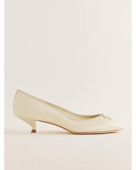 Reformation Blue Renada Ballet Kitten Pump