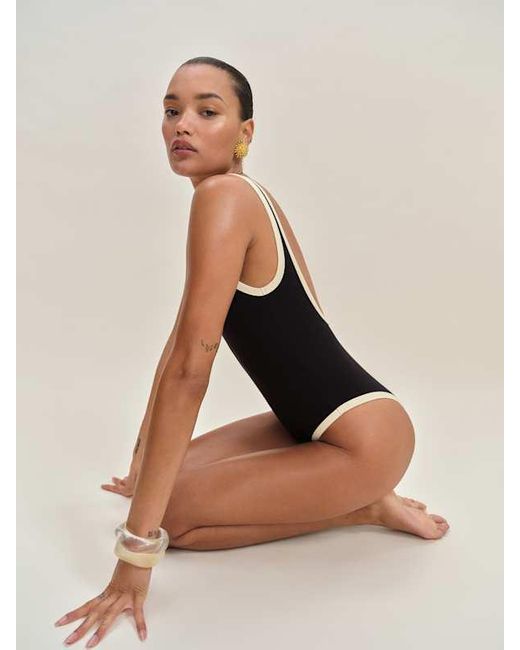 Reformation Natural Joy One Piece Swimsuit Fior