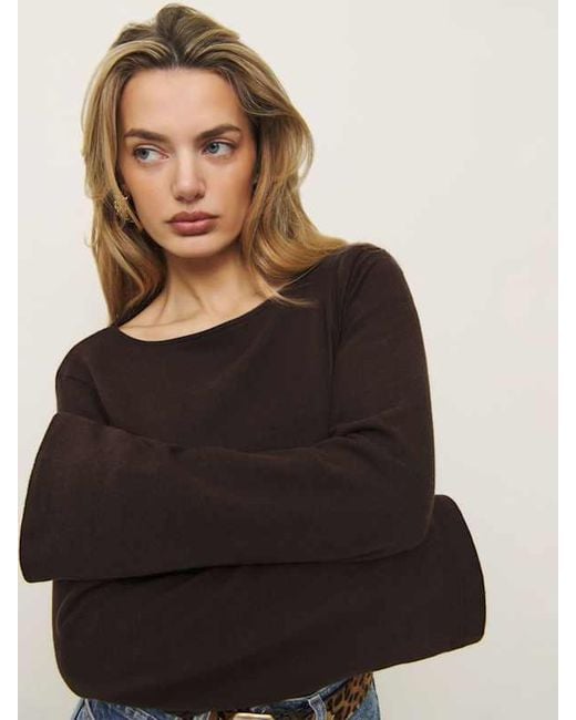 Reformation Blue Eternity Knit Top