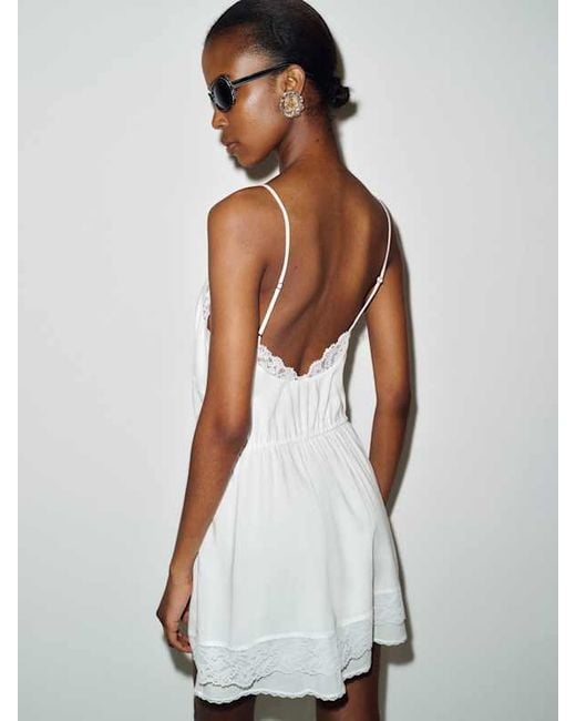 Reformation White Cerina Dress Lace
