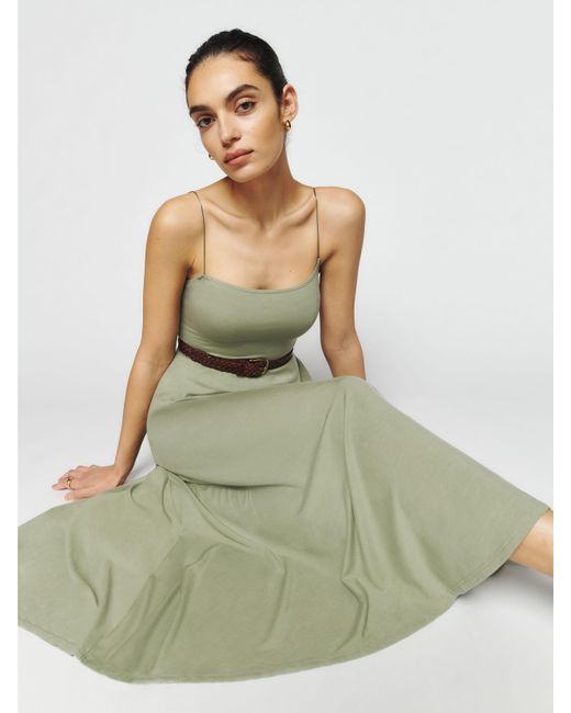 Reformation Green Orion Knit Dress
