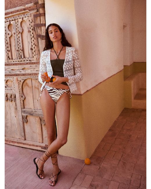 Reformation White Elba Bikini Bottom