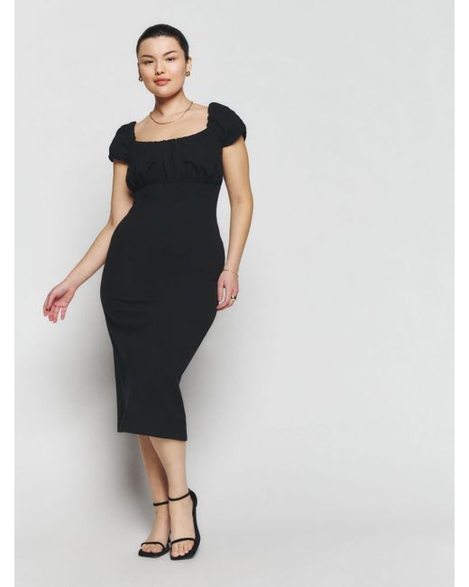 Reformation Alora Knit Dress in Black Lyst