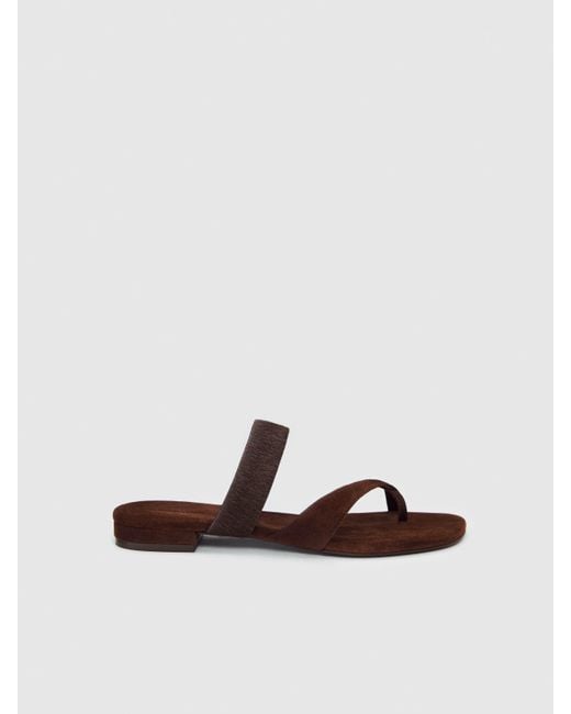 Reformation White Genine Flat Sandal 5