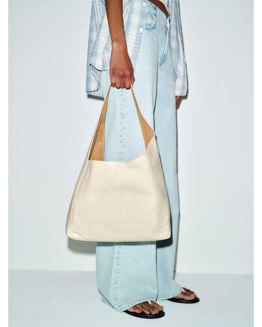 Reformation White Medium Vittoria Minimal Tote