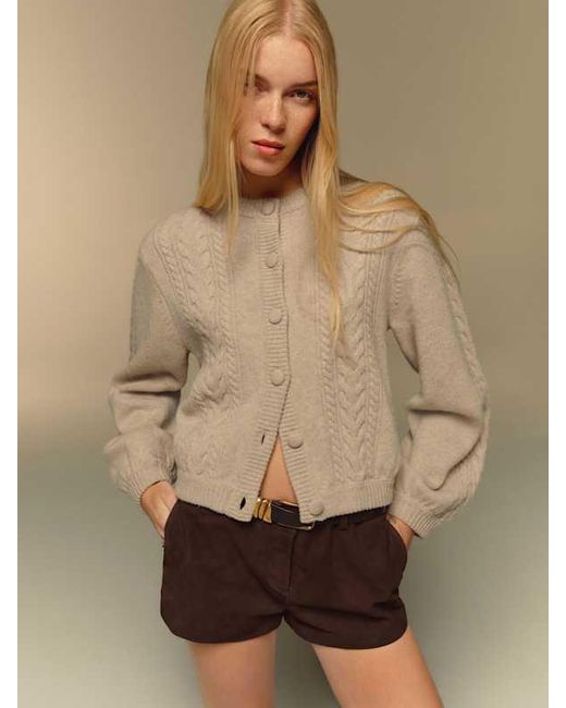 Reformation Natural Cobel Regenerative Wool Cardigan