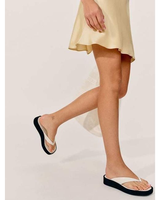Reformation White Eden Platform Thong