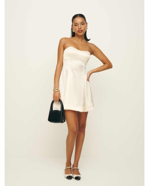 Reformation Natural Jacques Satin Dress