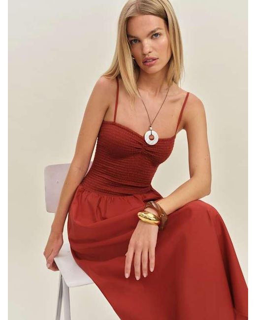 nellie knit dress reformation Reformation Nellie Knit Dress in Red