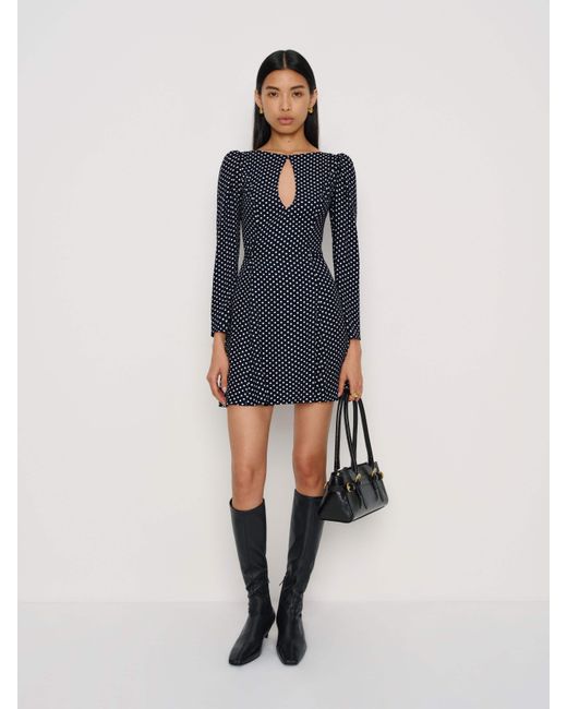 Reformation Blue Lyons Dress 0