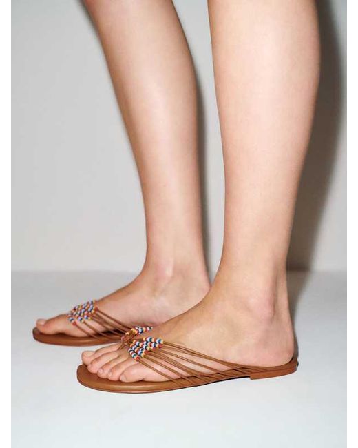 Reformation Brown Jessica Flat Thong 5