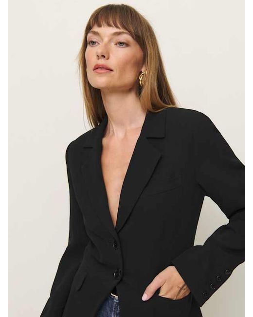 Reformation Black Bondi Blazer