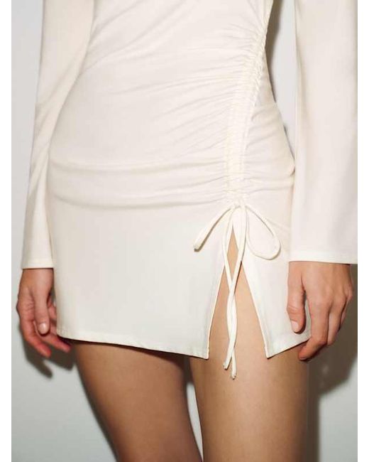 Reformation White Isabella Knit Dress