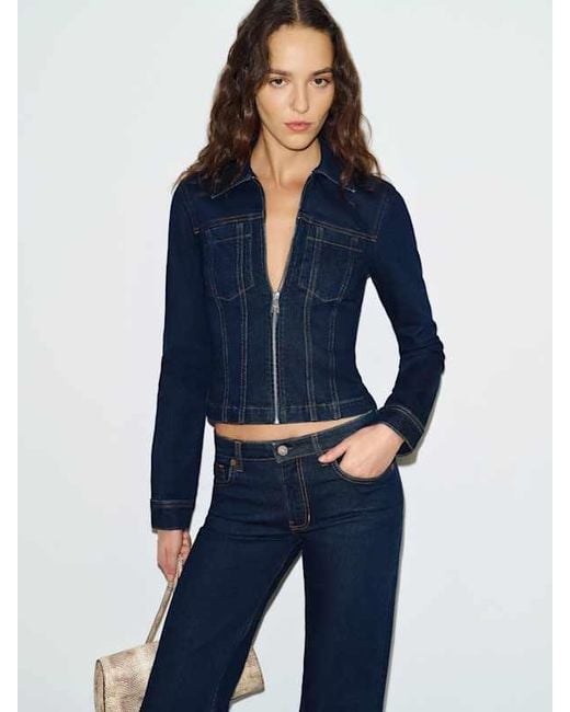 Reformation Blue Cosmo Super Stretch Denim Jacket
