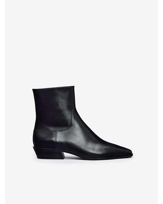 Reformation Gray Dominique Ankle Boot Leather 5