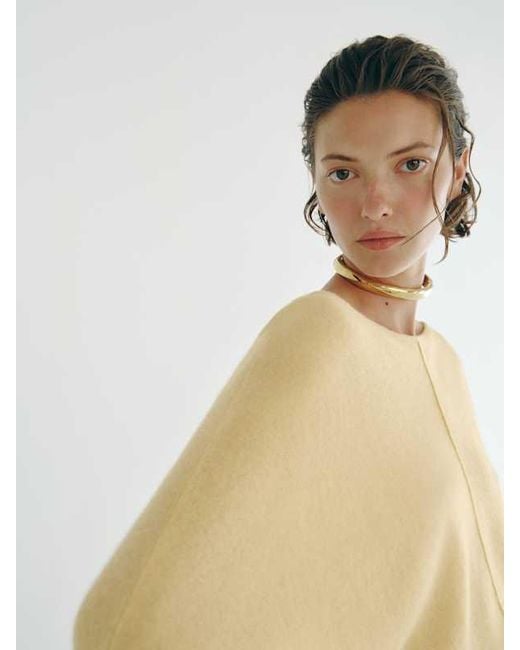Reformation Natural Brianna Cashmere Boatneck Top