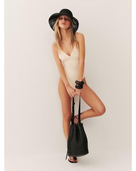 Reformation Black Rio One Piece Swimsuit