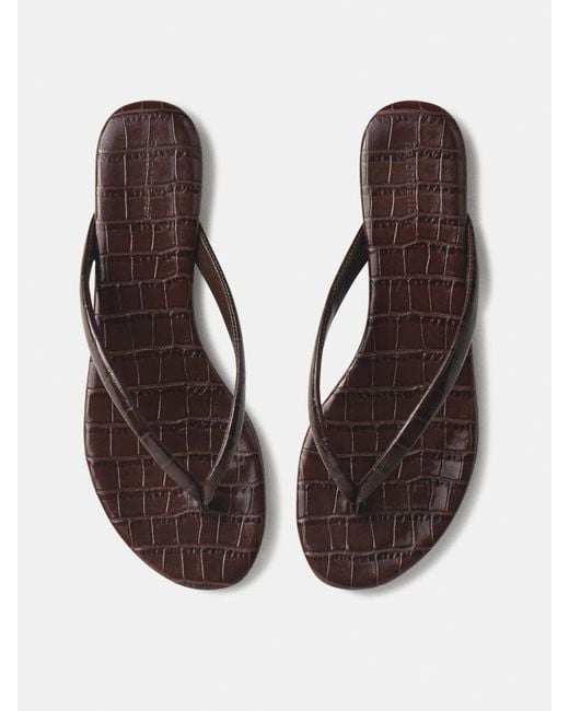 Reformation Brown Amelia Flat Thong 5
