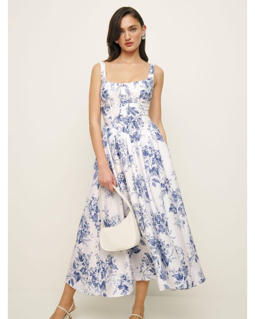 Reformation White Balia Linen Dress