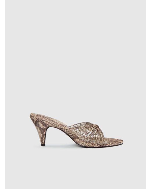 Reformation White Woodlyn Heeled Thong