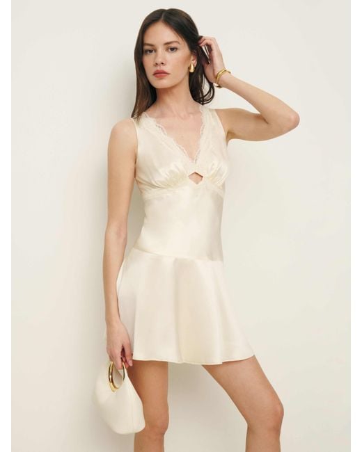 Reformation Natural Belva Silk Dress