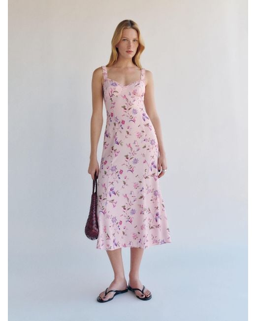 Reformation Pink Tully Dress 0