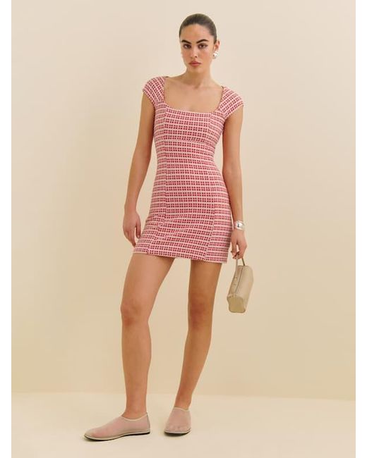 Reformation Pink Xenia Knit Dress