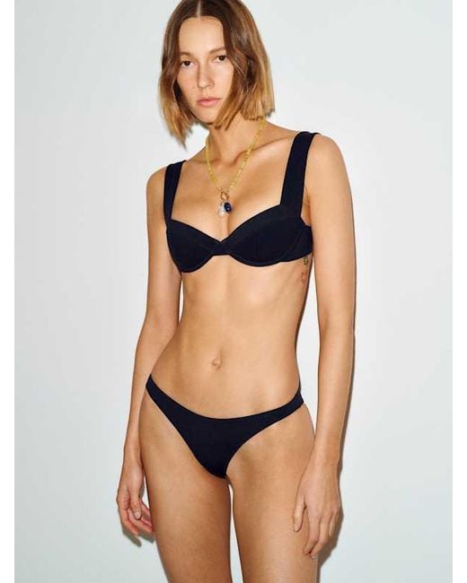 Reformation White Viola Bikini Top