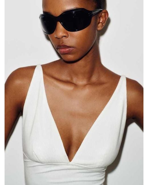Reformation White Vanessa Knit Top