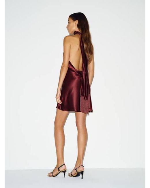 Reformation Red Helen Silk Dress