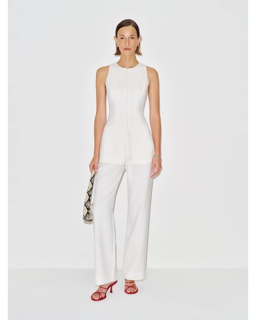 Reformation White Faye Two Piece