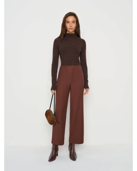 Reformation Brown Joni Cropped Pant