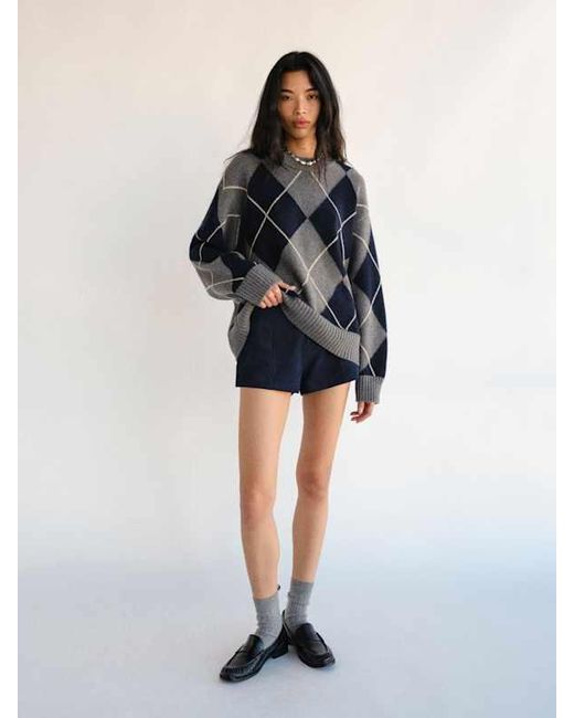 Reformation Multicolor Cove Cashmere Oversized Crew
