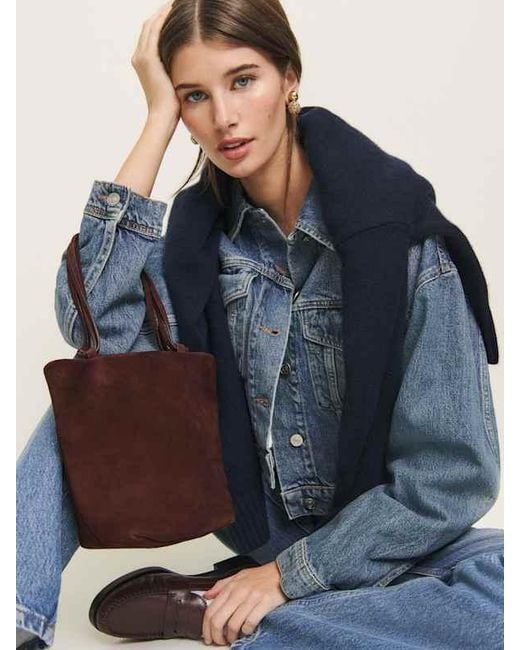 Reformation Brown Dimitra Pouch Bag