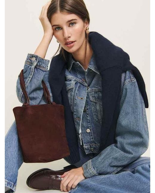 Reformation Brown Dimitra Pouch Bag