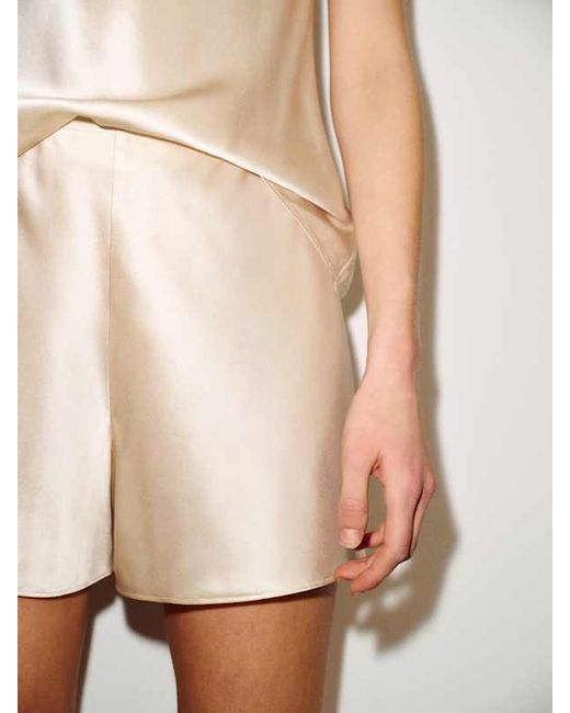 Reformation White Gale Silk Mid Rise Short