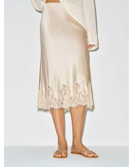 Reformation Pink Carolina Silk Skirt