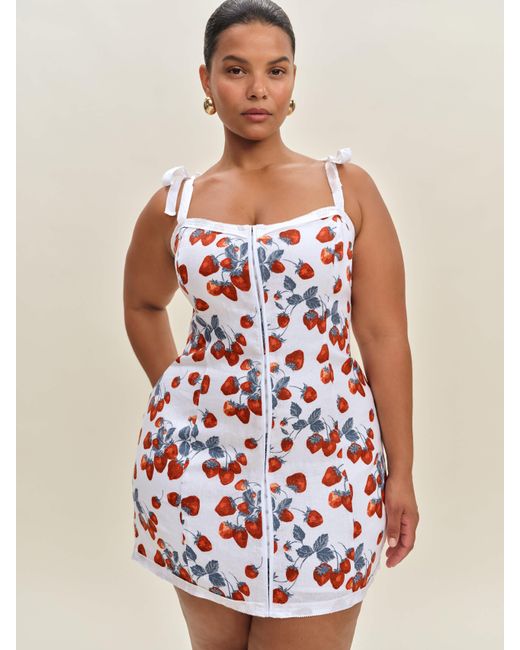 Reformation White Dion Dress Es 16