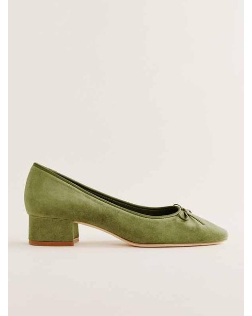 Reformation Blue Terry Ballet Pump