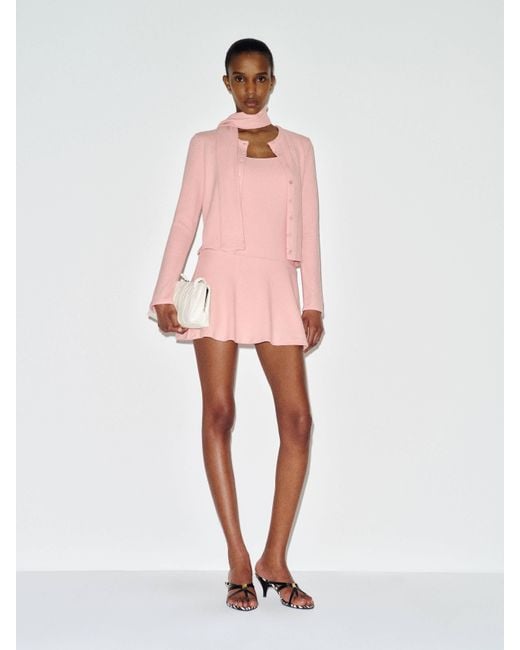 Reformation Pink Nara Knit Cardigan Set