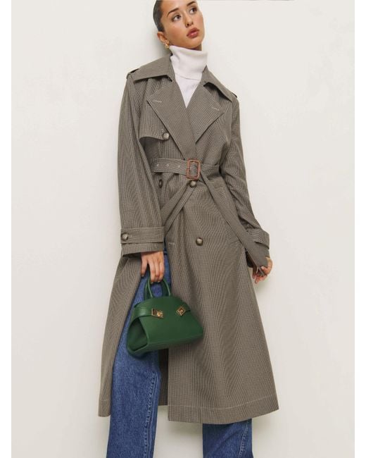 Reformation Natural Matteo Trench Coat Check