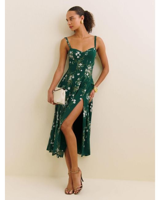 Reformation Katara Dress 0 in Green | Lyst Canada