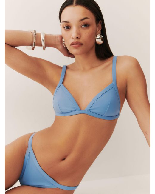 Reformation Blue Sunkiss Bikini Top