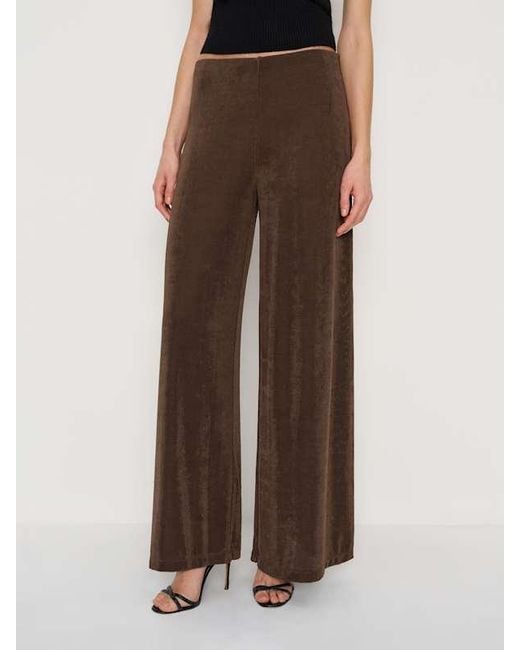 Reformation Brown Kessie Wide Knit Pant Dark