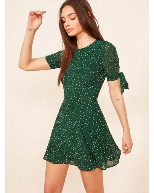 Reformation March Dress in Green Lyst
