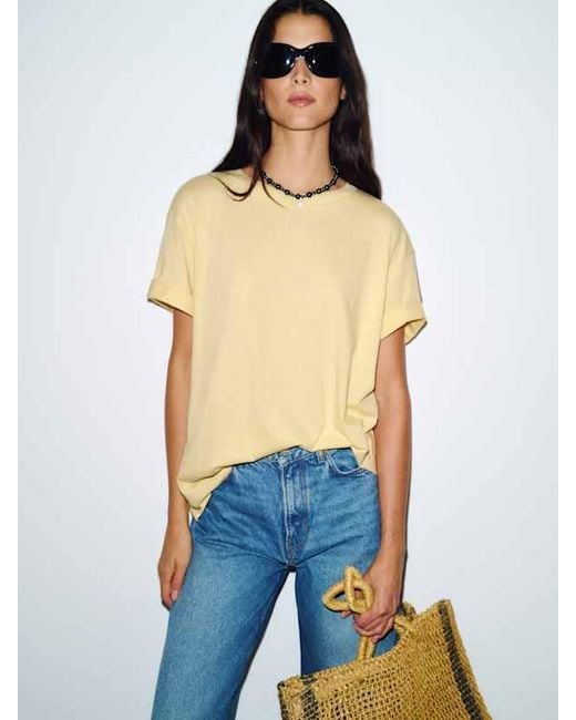 Reformation Blue Liam Oversized T-Shirt
