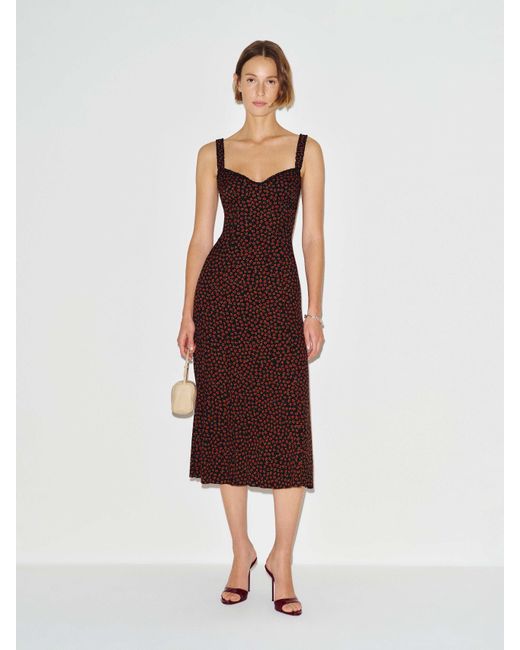 Reformation Black Tully Dress